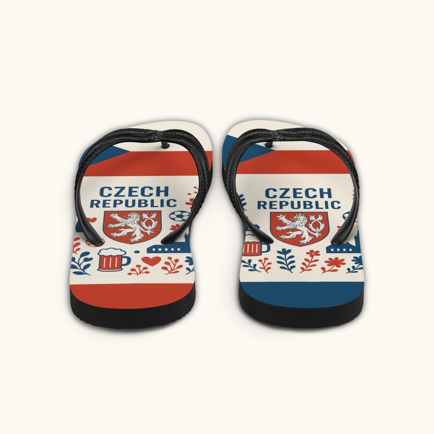 Czech Republic Flip Flops – Czech Heritage Summer Sandals