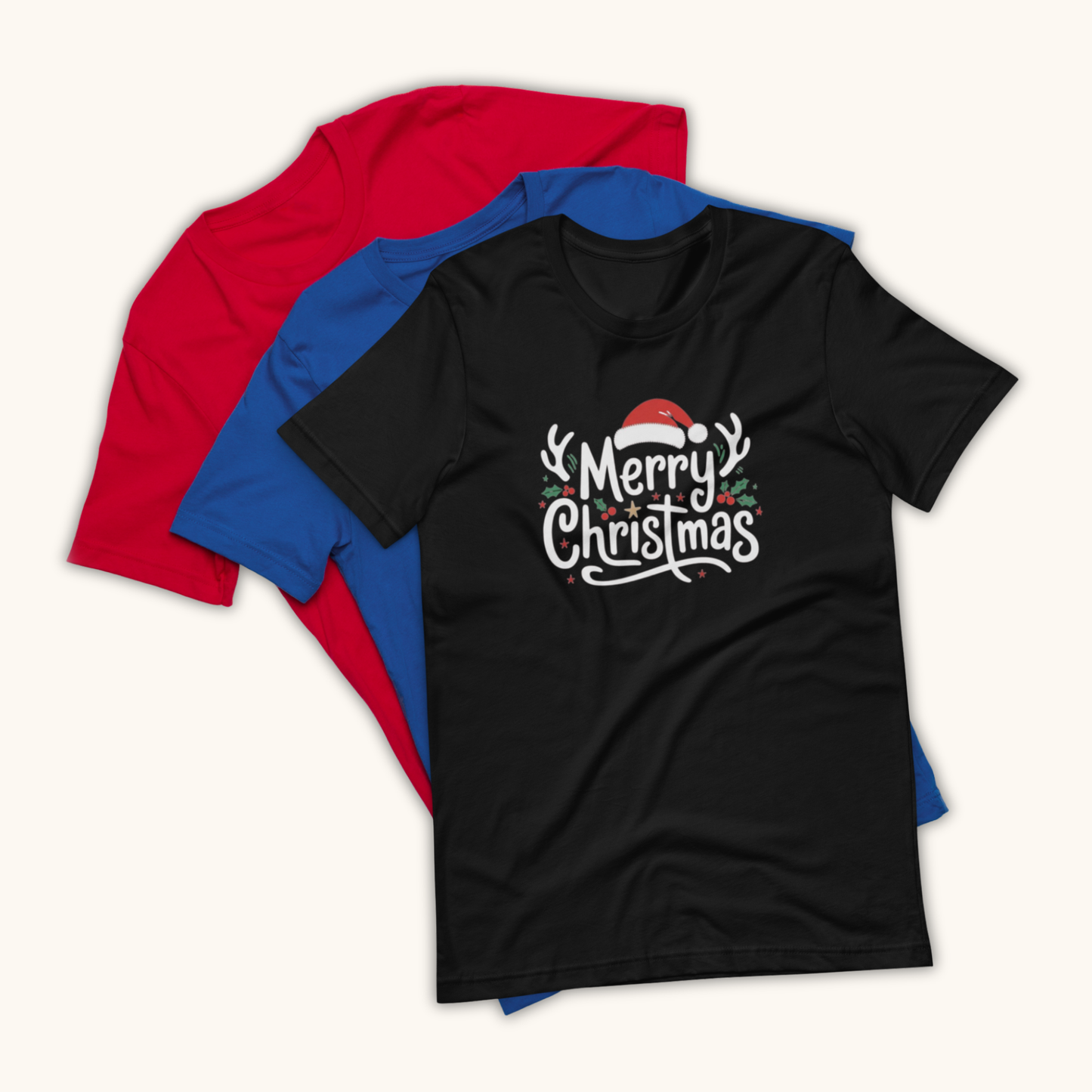 Merry Christmas Santa Lettering – Unisex T-Shirt