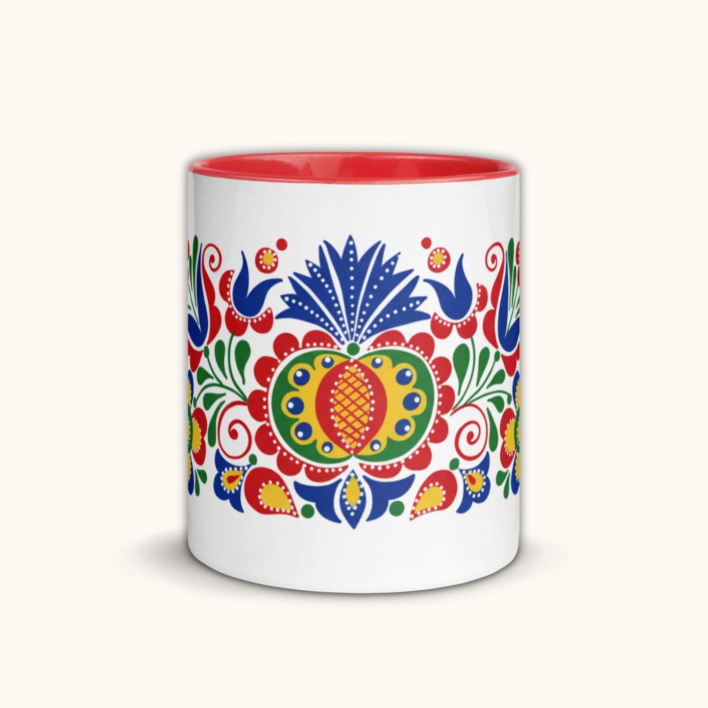Folk Art Floral Harmony – Mug by Kamila Bartálová