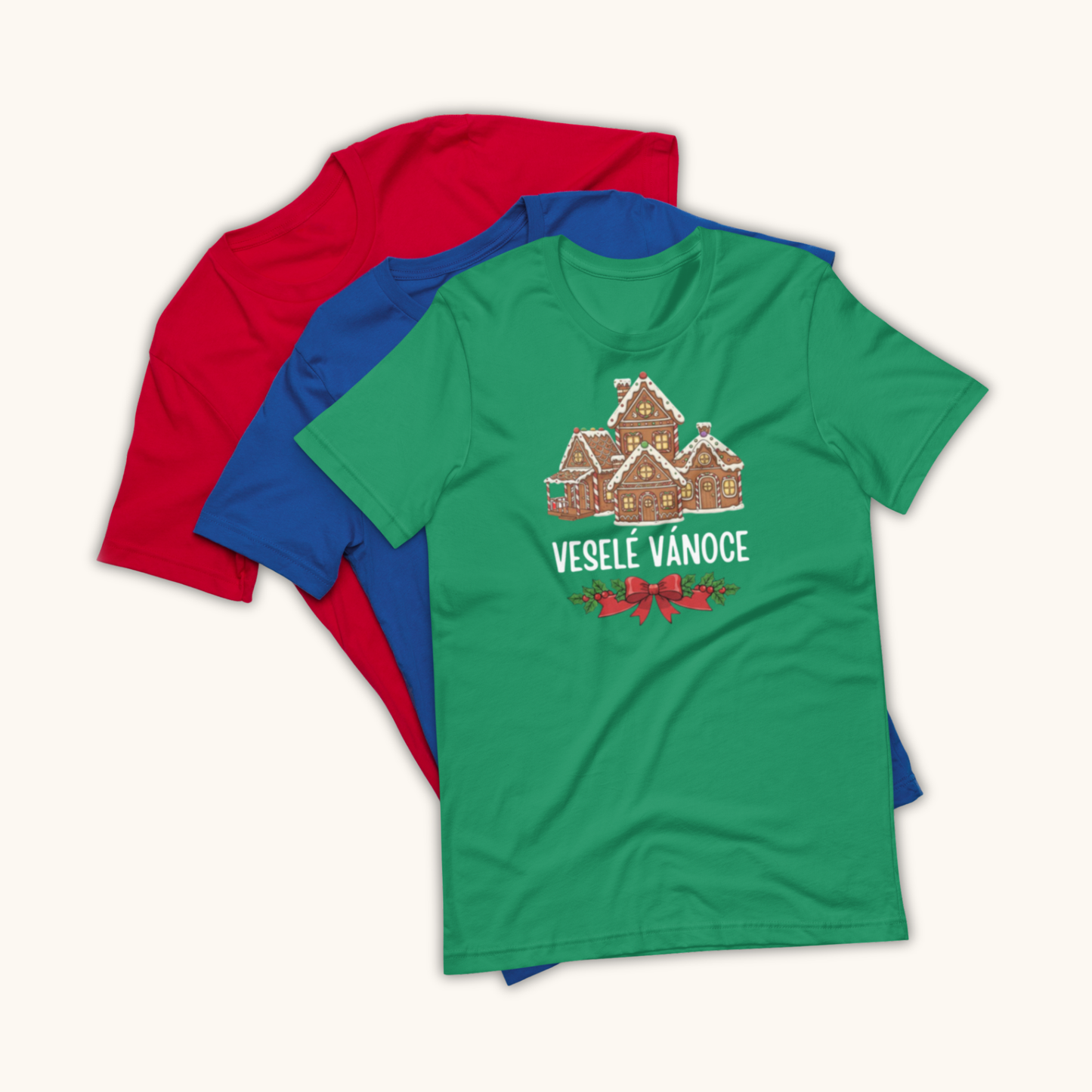 Veselé Vánoce Gingerbread Houses – Women’s T-Shirt