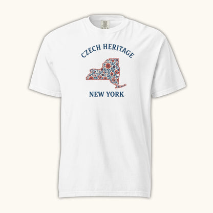 Czech Heritage New York T-Shirt – Czech American Folk Art Shirt
