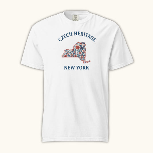 Czech Heritage New York T-Shirt – Czech American Folk Art Shirt