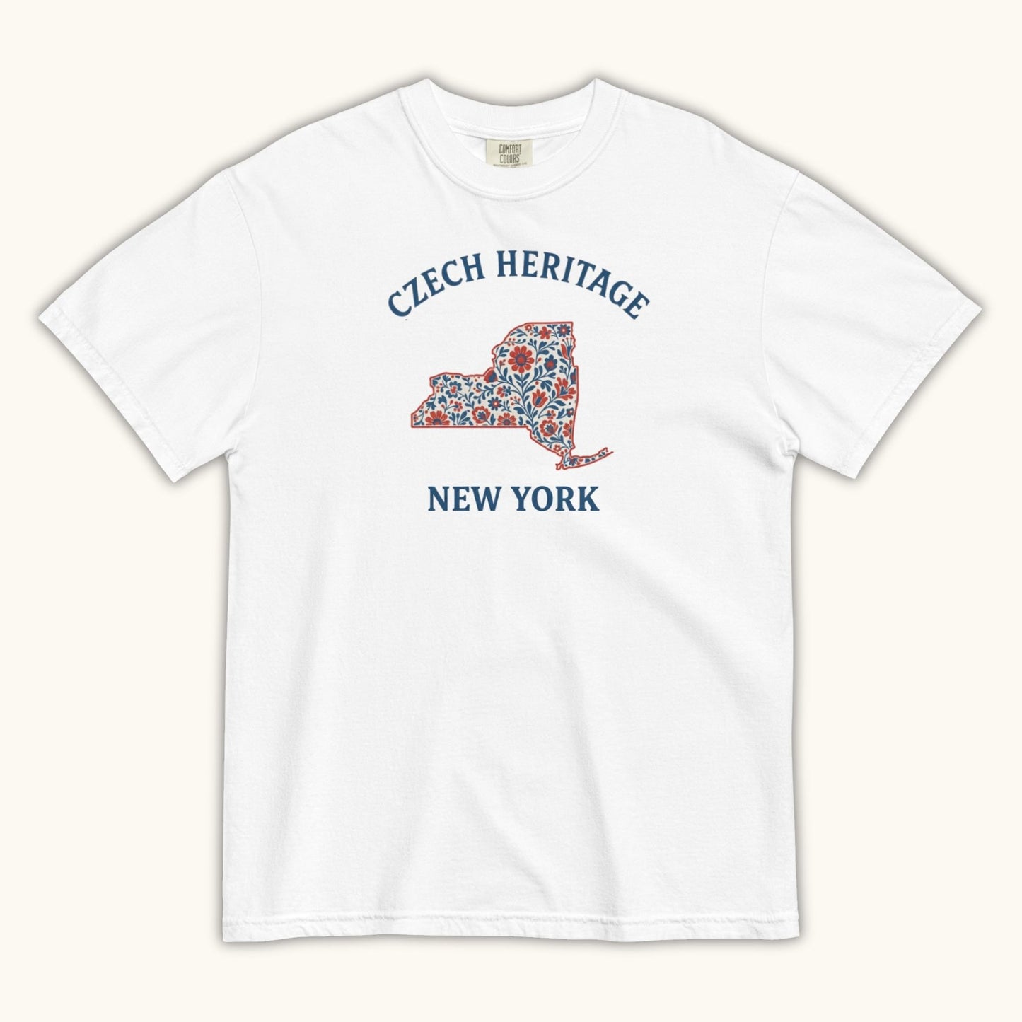 Czech Heritage New York T-Shirt – Czech American Folk Art Shirt