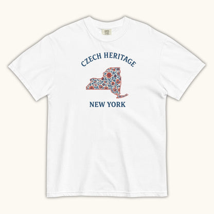 Czech Heritage New York T-Shirt – Czech American Folk Art Shirt
