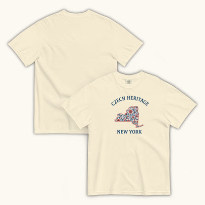 Czech Heritage New York T-Shirt – Czech American Folk Art Shirt