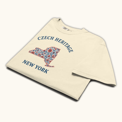 Czech Heritage New York T-Shirt – Czech American Folk Art Shirt