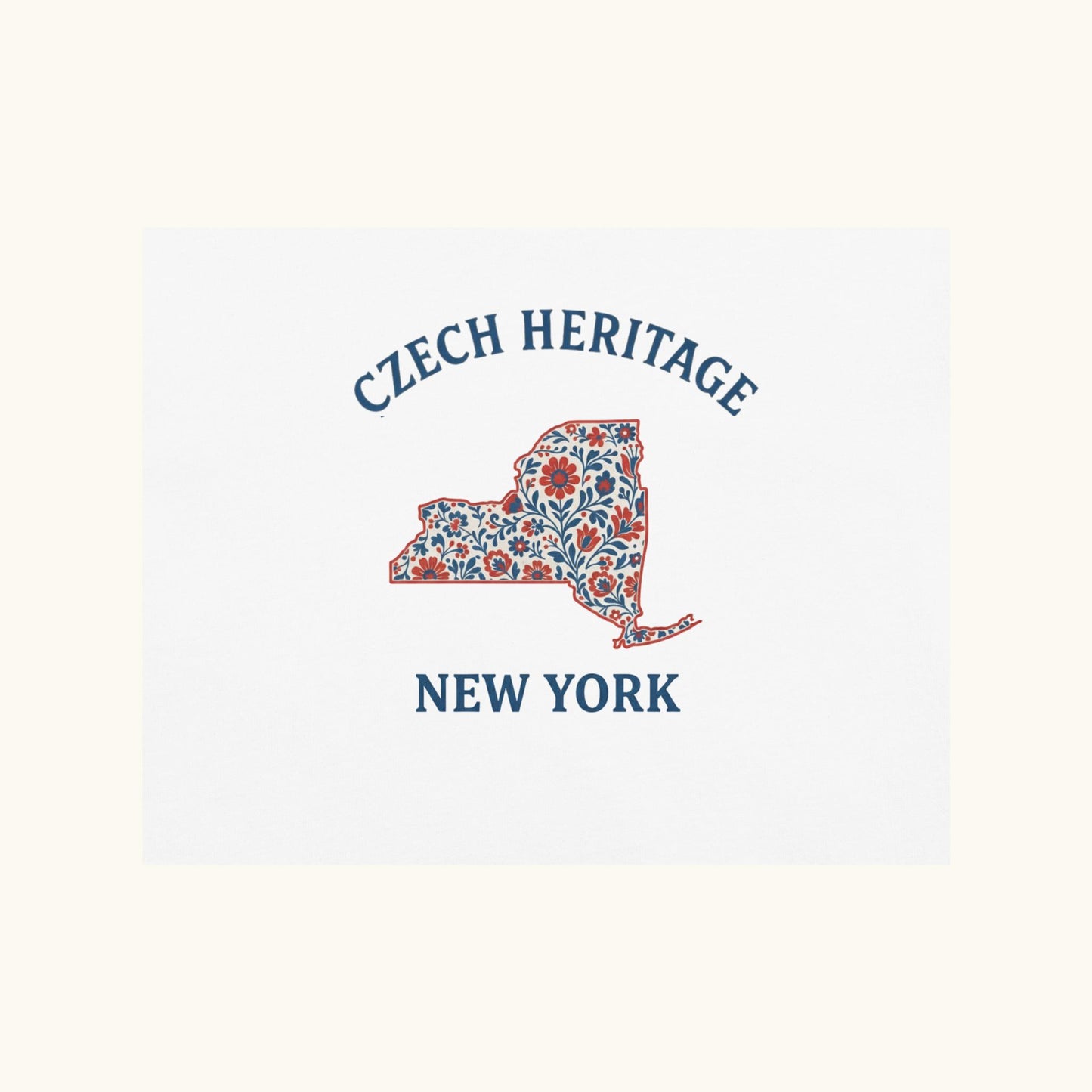Czech Heritage New York T-Shirt – Czech American Folk Art Shirt