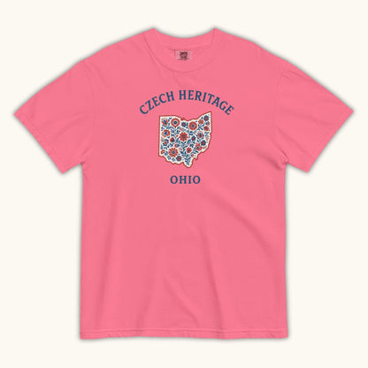 Czech Heritage Ohio T-Shirt – Czech American Folk Art Shirt