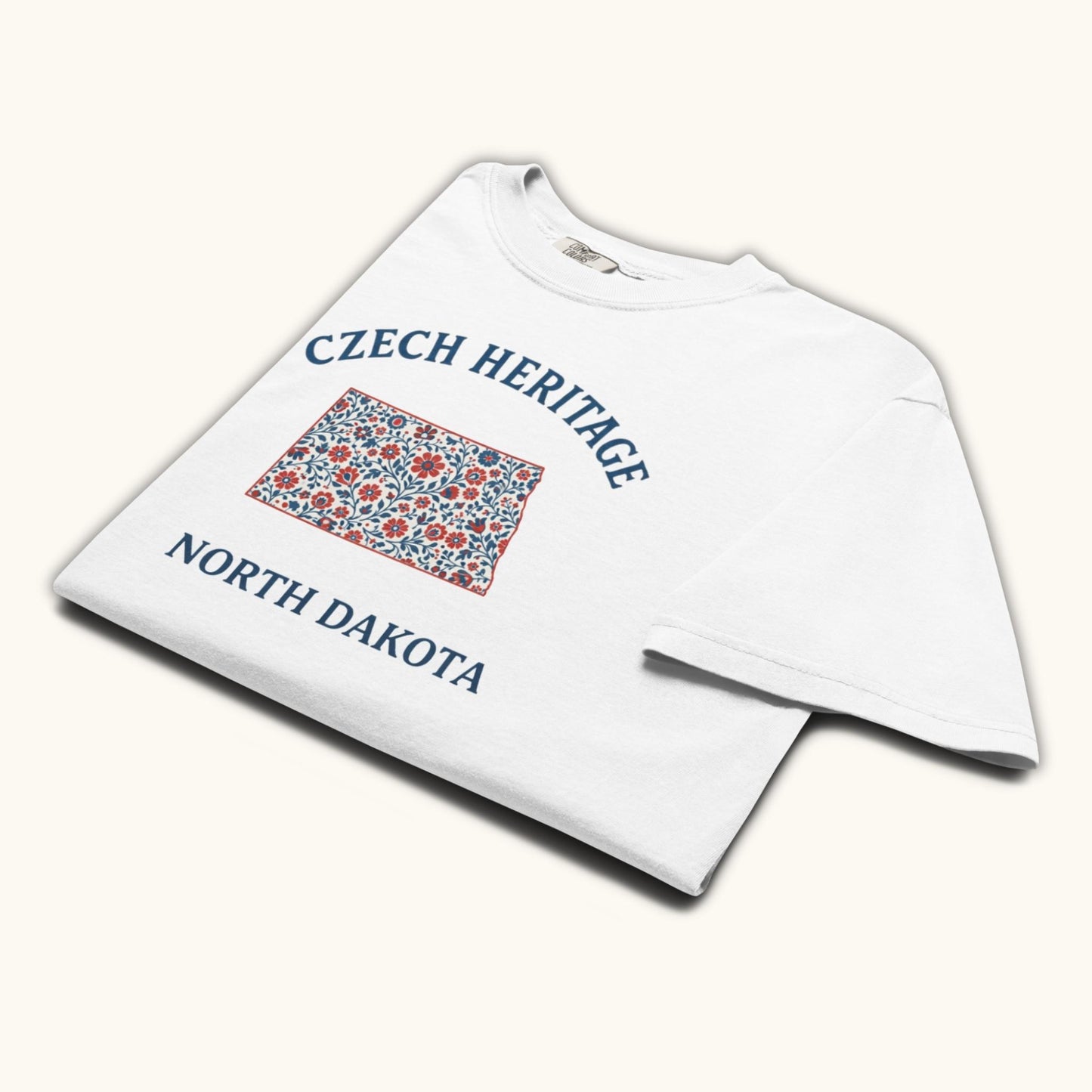 Czech Heritage North Dakota T-Shirt – Czech American Folk Art Shirt