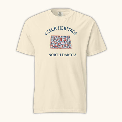 Czech Heritage North Dakota T-Shirt – Czech American Folk Art Shirt