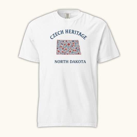 Czech Heritage North Dakota T-Shirt – Czech American Folk Art Shirt