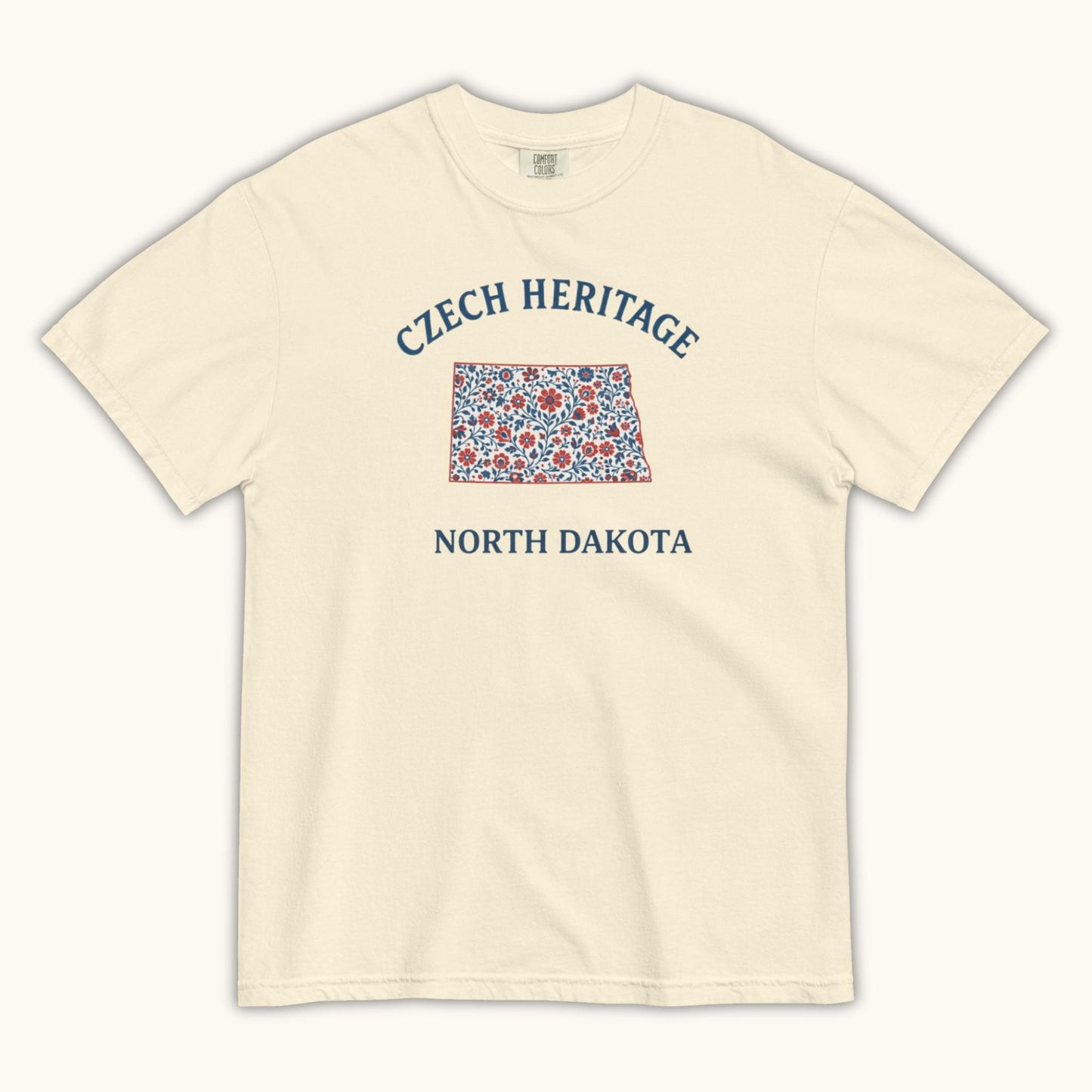 Czech Heritage North Dakota T-Shirt – Czech American Folk Art Shirt