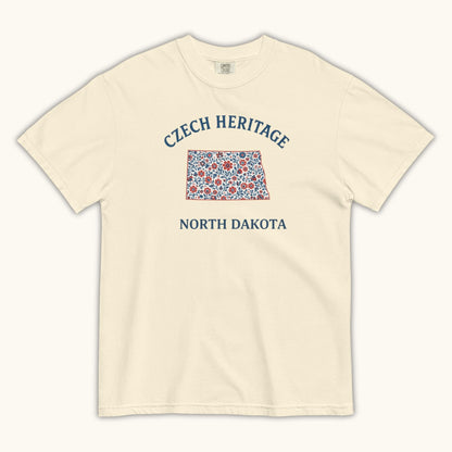Czech Heritage North Dakota T-Shirt – Czech American Folk Art Shirt