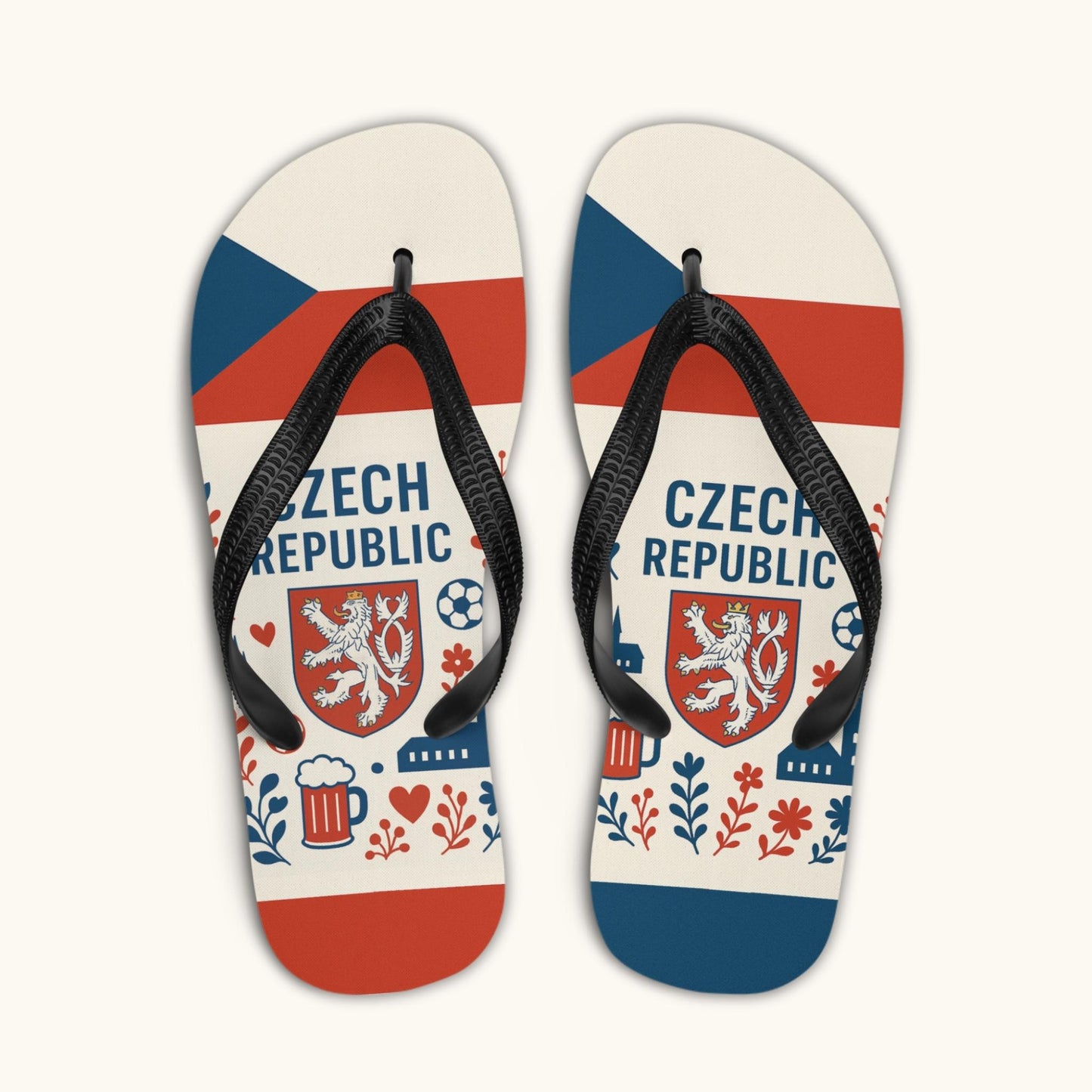 Czech Republic Flip Flops – Czech Heritage Summer Sandals