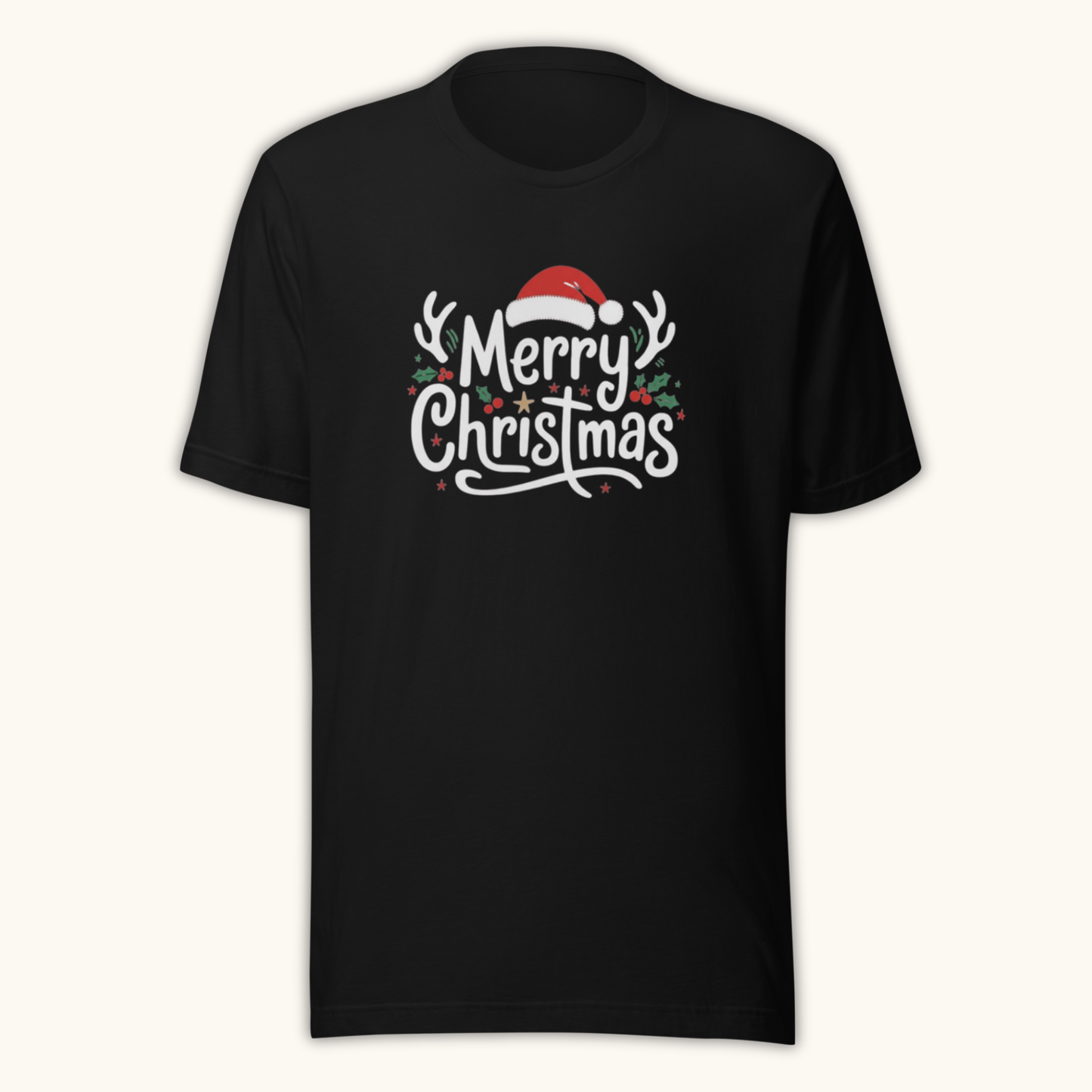 Merry Christmas Santa Lettering – Unisex T-Shirt