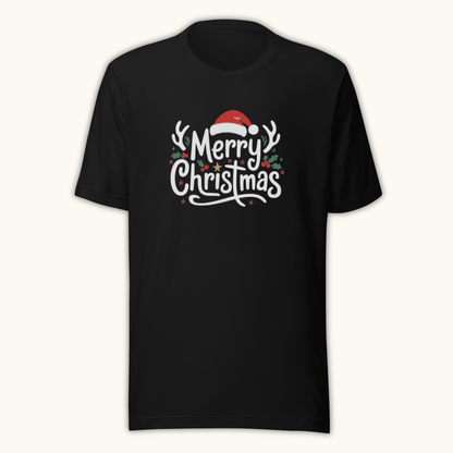 Merry Christmas Santa Lettering – Unisex T-Shirt