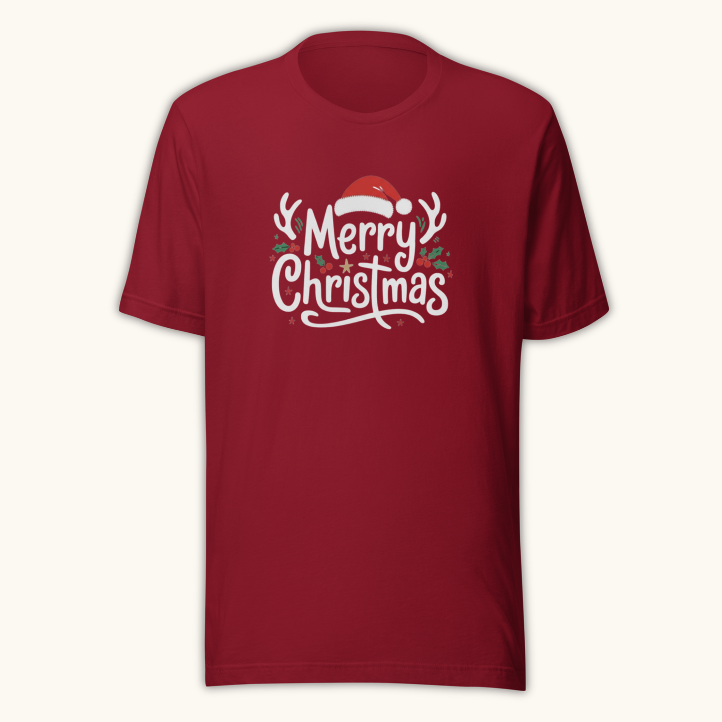 Merry Christmas Santa Lettering – Unisex T-Shirt