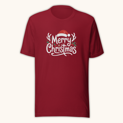 Merry Christmas Santa Lettering – Unisex T-Shirt