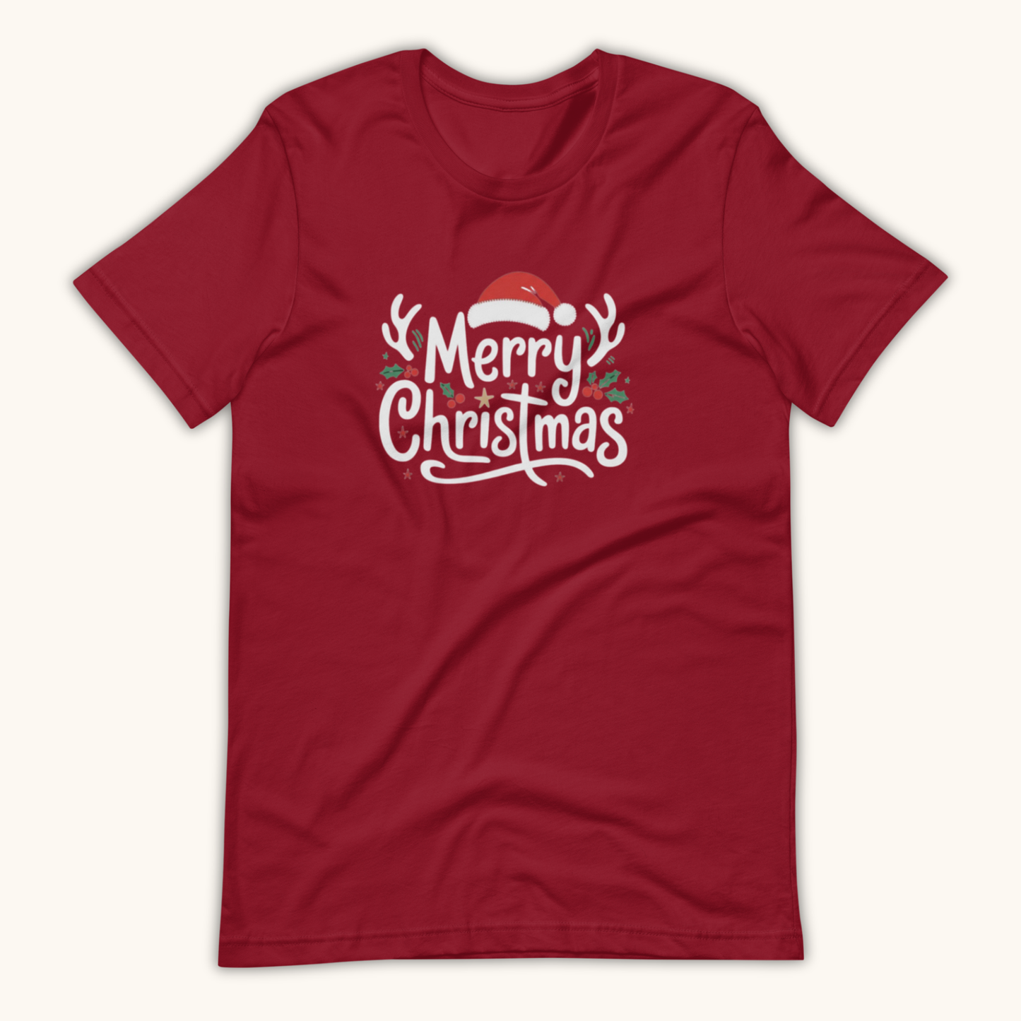 Merry Christmas Santa Lettering – Unisex T-Shirt