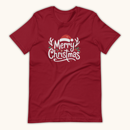 Merry Christmas Santa Lettering – Unisex T-Shirt