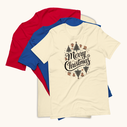 Vintage Merry Christmas Wreath – Women’s T-Shirt