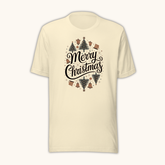 Vintage Merry Christmas Wreath – Women’s T-Shirt