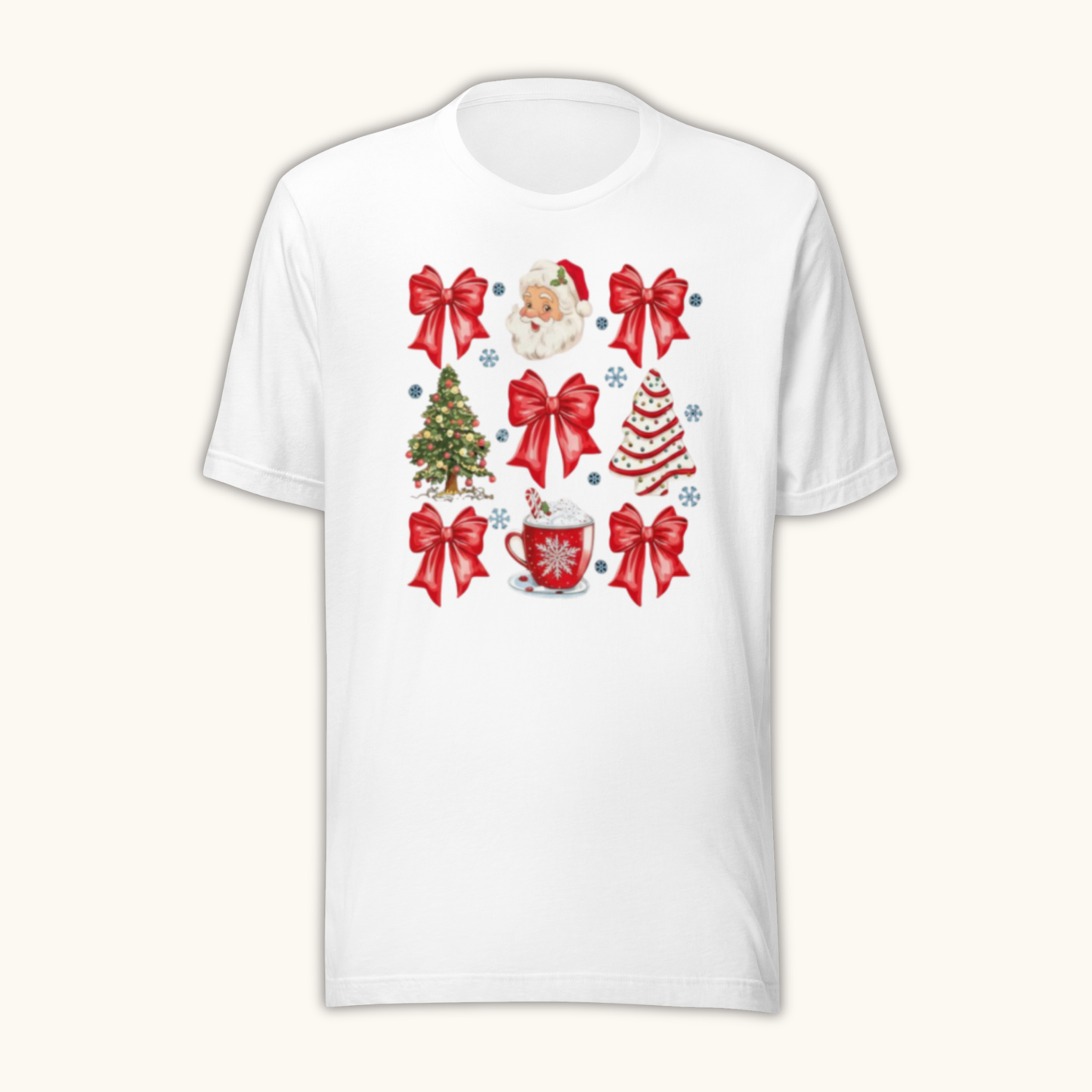 Holiday Bows & Christmas Icons – Women’s T-Shirt