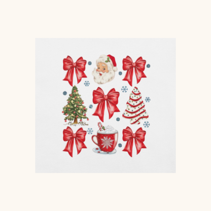 Holiday Bows & Christmas Icons – Women’s T-Shirt