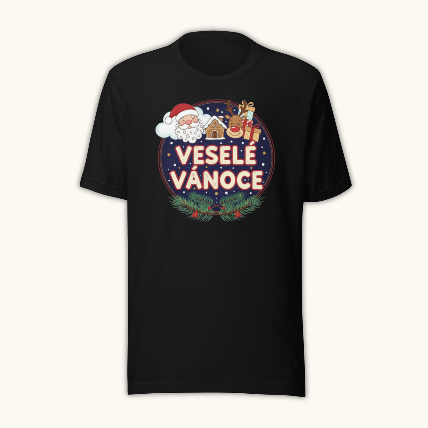 Veselé Vánoce Santa & Gifts – Unisex T-Shirt