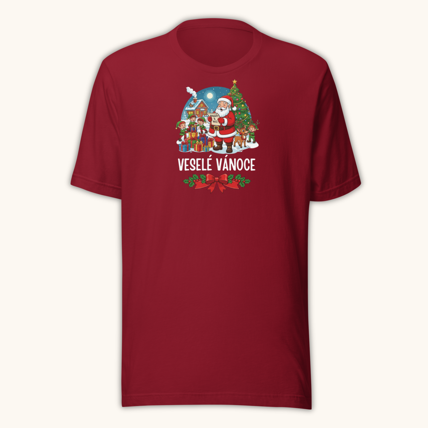 Veselé Vánoce Santa Village – Unisex T-Shirt