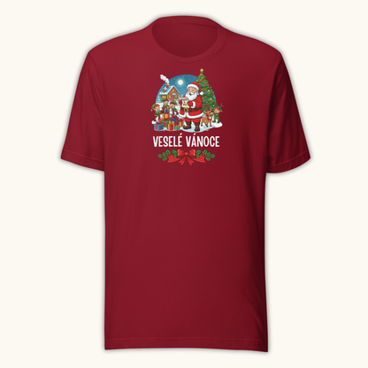 Veselé Vánoce Santa Village – Unisex T-Shirt