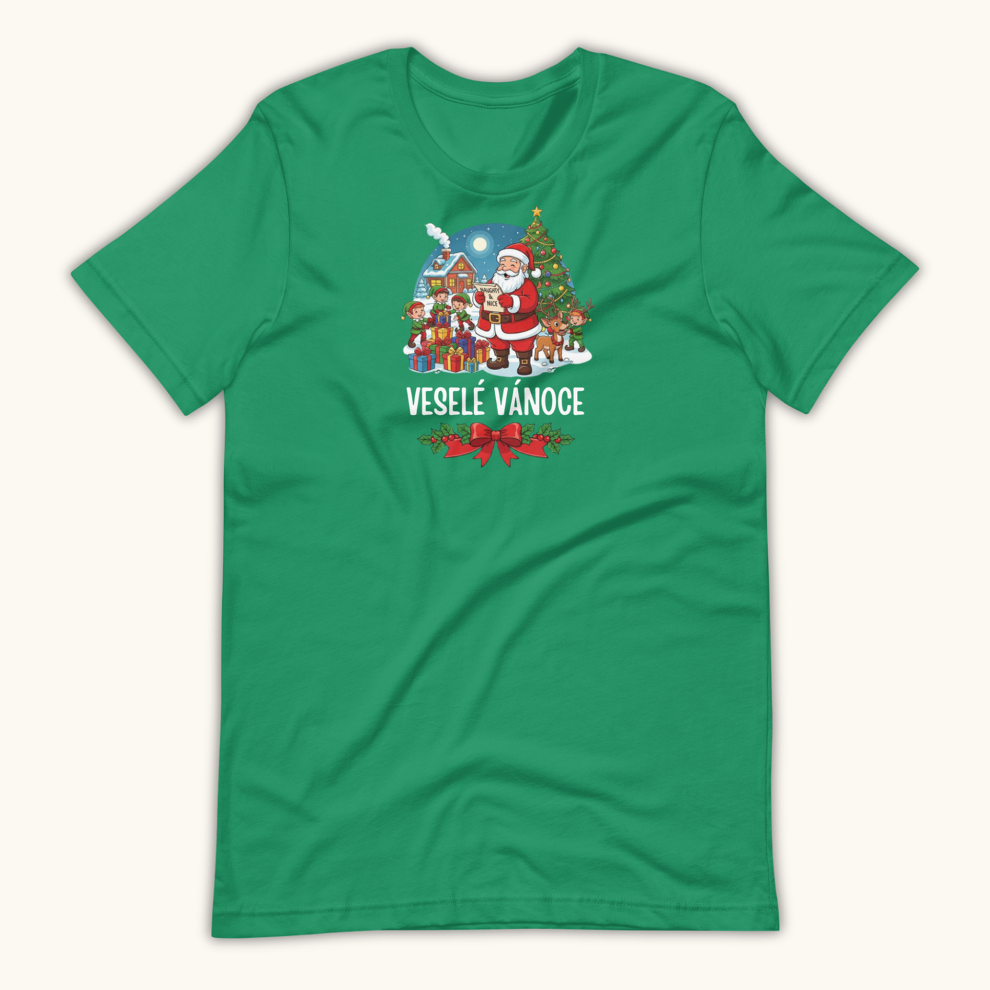 Veselé Vánoce Santa Village – Unisex T-Shirt
