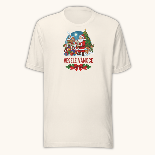 Veselé Vánoce Santa Village – Unisex T-Shirt