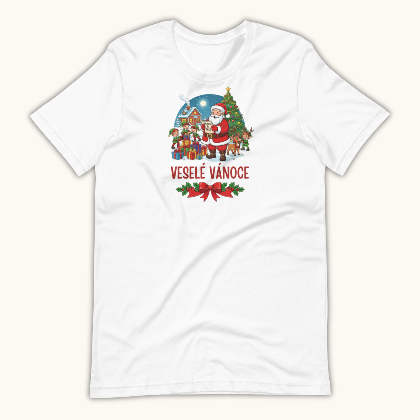 Veselé Vánoce Santa Village – Unisex T-Shirt