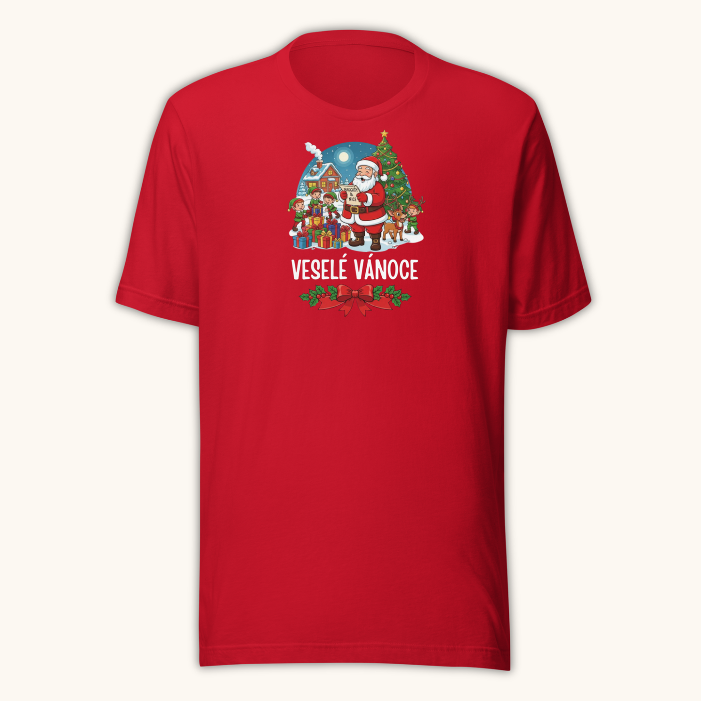 Veselé Vánoce Santa Village – Unisex T-Shirt