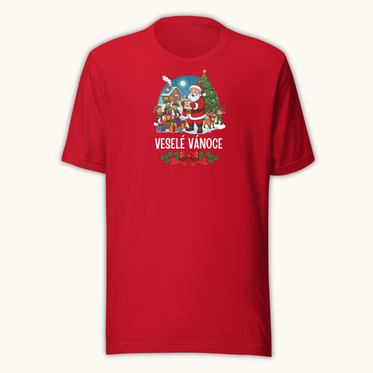 Veselé Vánoce Santa Village – Unisex T-Shirt