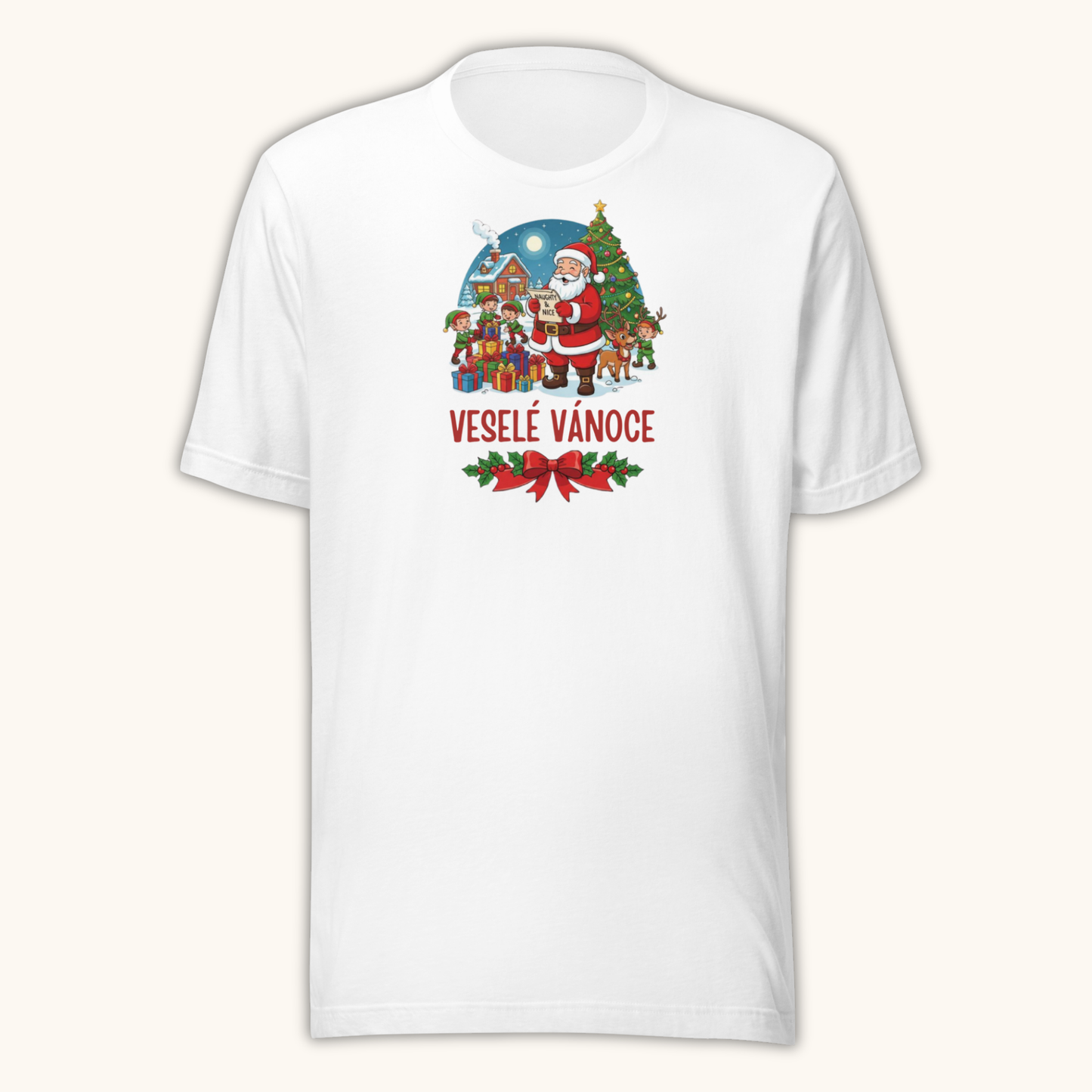 Veselé Vánoce Santa Village – Unisex T-Shirt