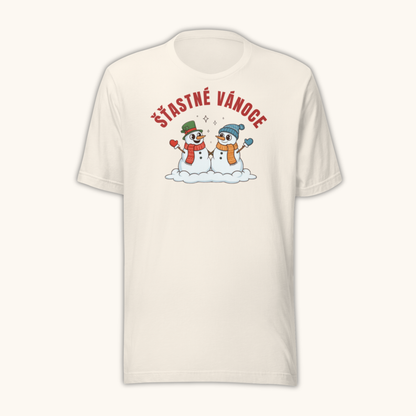 Šťastné Vánoce Snowmen – Women’s T-Shirt