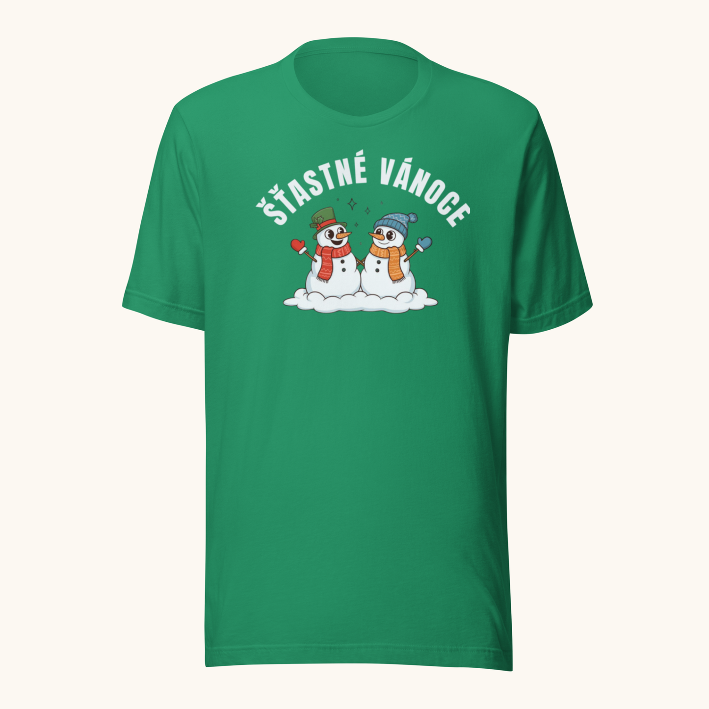 Šťastné Vánoce Snowmen – Unisex T-Shirt