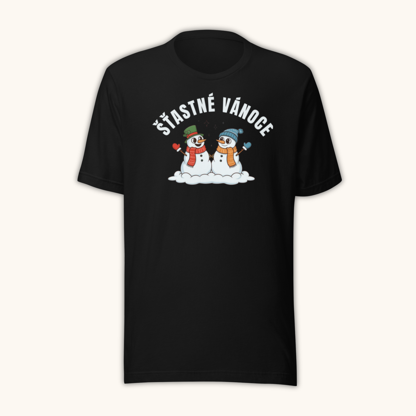 Šťastné Vánoce Snowmen – Unisex T-Shirt
