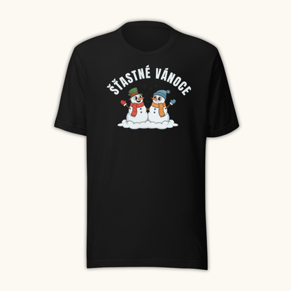 Šťastné Vánoce Snowmen – Unisex T-Shirt