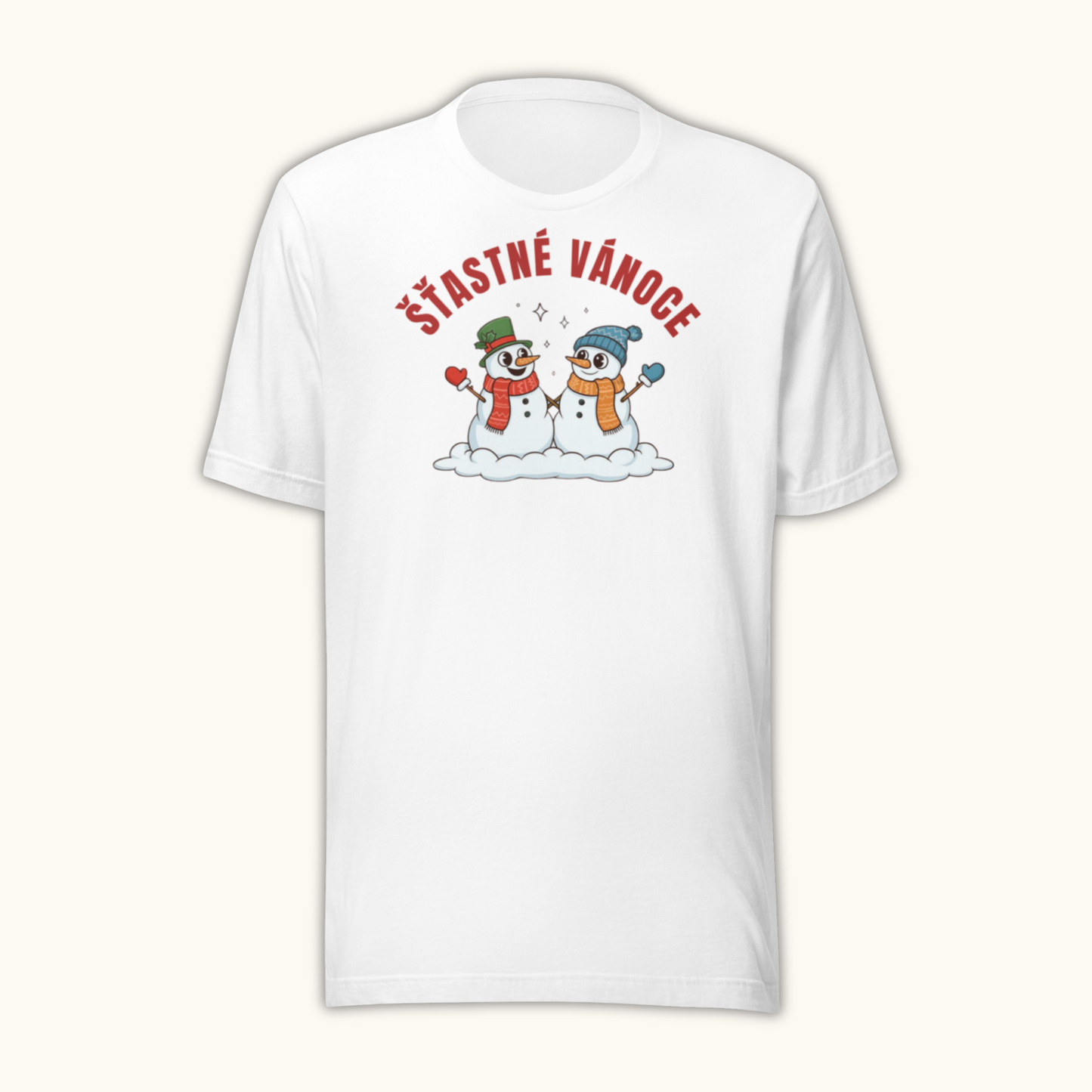 Šťastné Vánoce Snowmen – Women’s T-Shirt