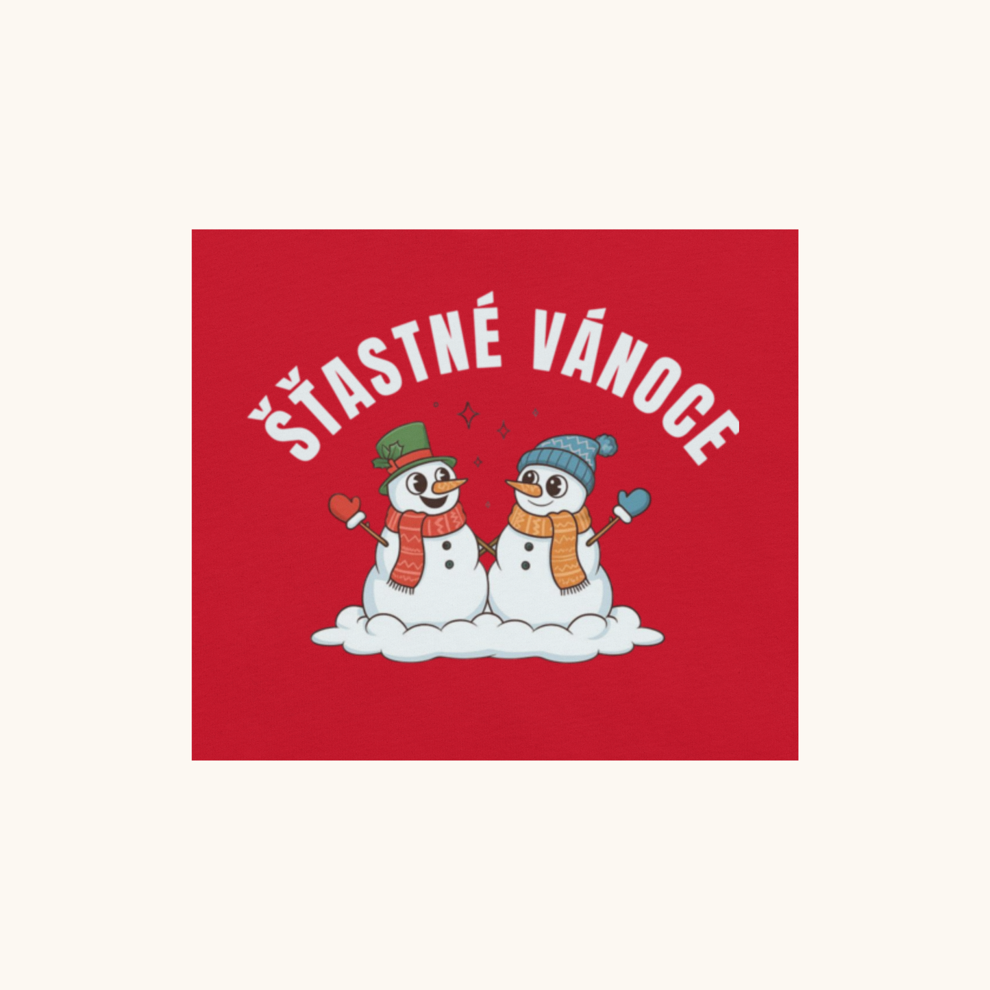 Šťastné Vánoce Snowmen – Unisex T-Shirt