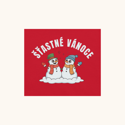 Šťastné Vánoce Snowmen – Unisex T-Shirt