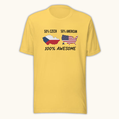 50% Czech 50% American 100% Awesome – Unisex T-Shirt