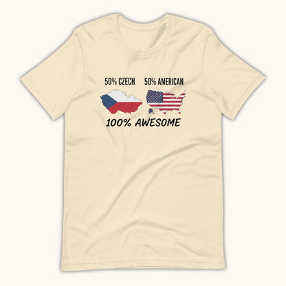 50% Czech 50% American 100% Awesome – Unisex T-Shirt