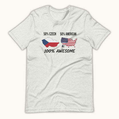 50% Czech 50% American 100% Awesome – Unisex T-Shirt