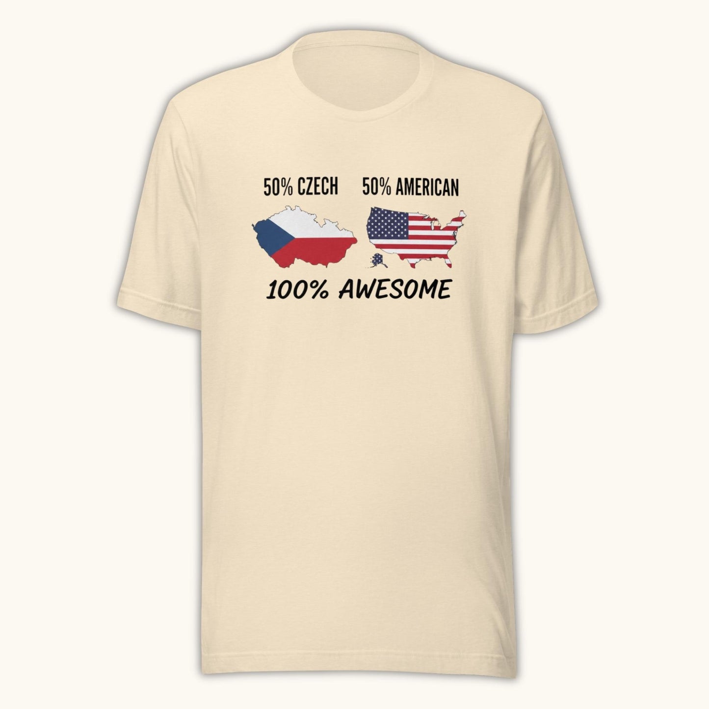 50% Czech 50% American 100% Awesome – Unisex T-Shirt