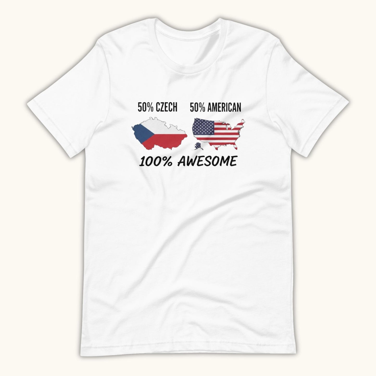50% Czech 50% American 100% Awesome – Unisex T-Shirt