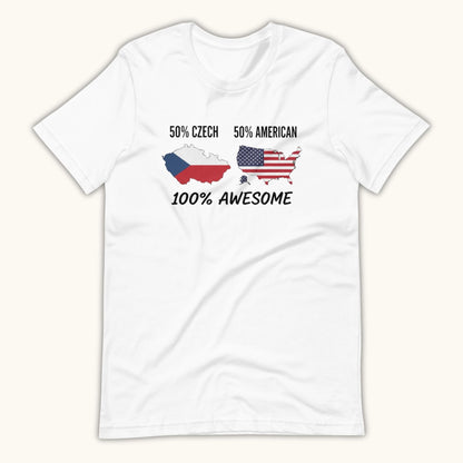 50% Czech 50% American 100% Awesome – Unisex T-Shirt